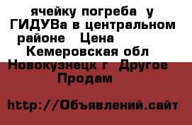 ячейку погреба, у ГИДУВа в центральном районе › Цена ­ 30 000 - Кемеровская обл., Новокузнецк г. Другое » Продам   